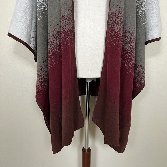 Chico's Ruana Wrap Women's ONE SIZE OS Cotton Blend Knit Shawl Poncho Cozy Boho - Picture 7 of 12